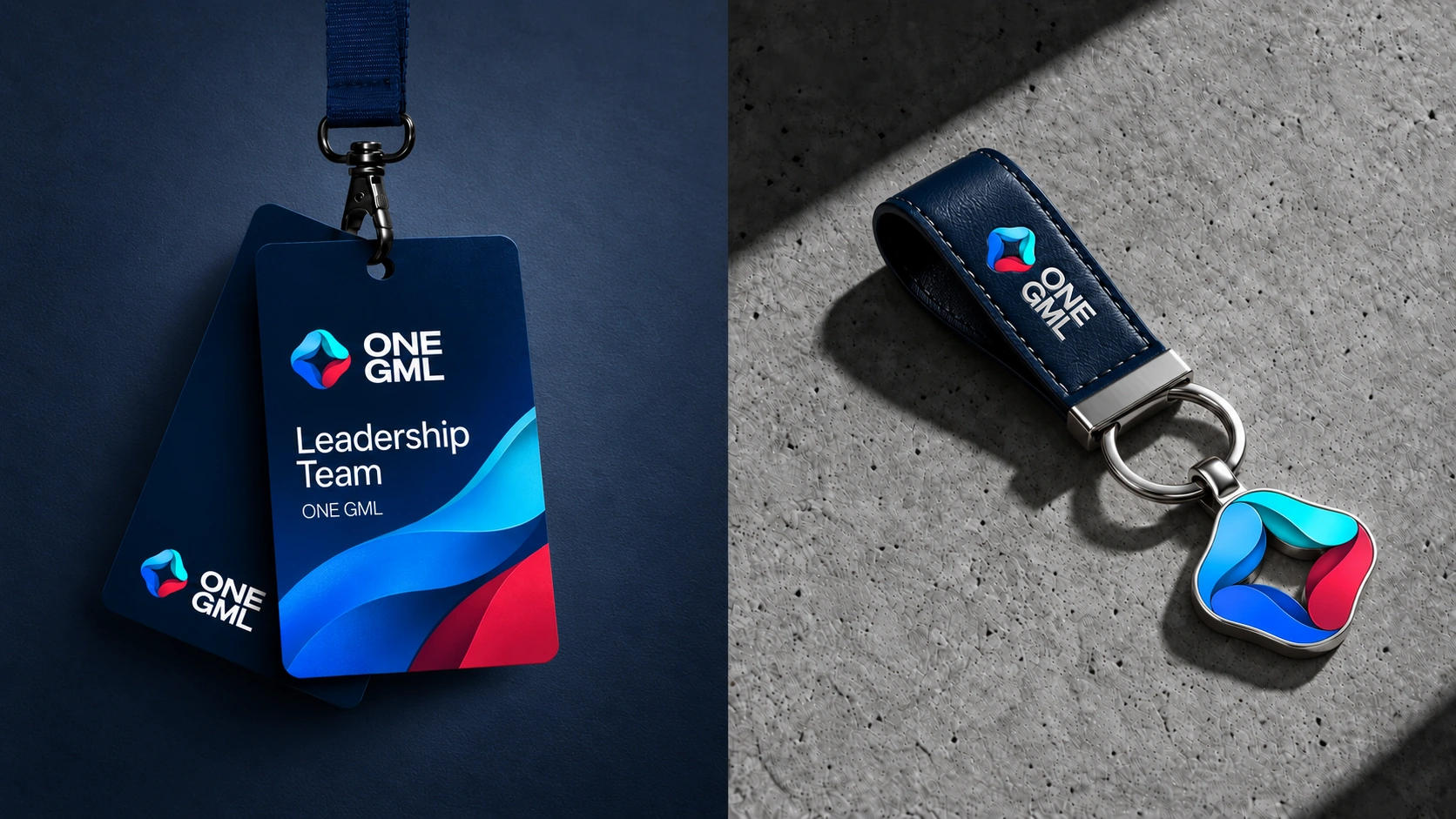 ONE GML leadership badge and lanyard.